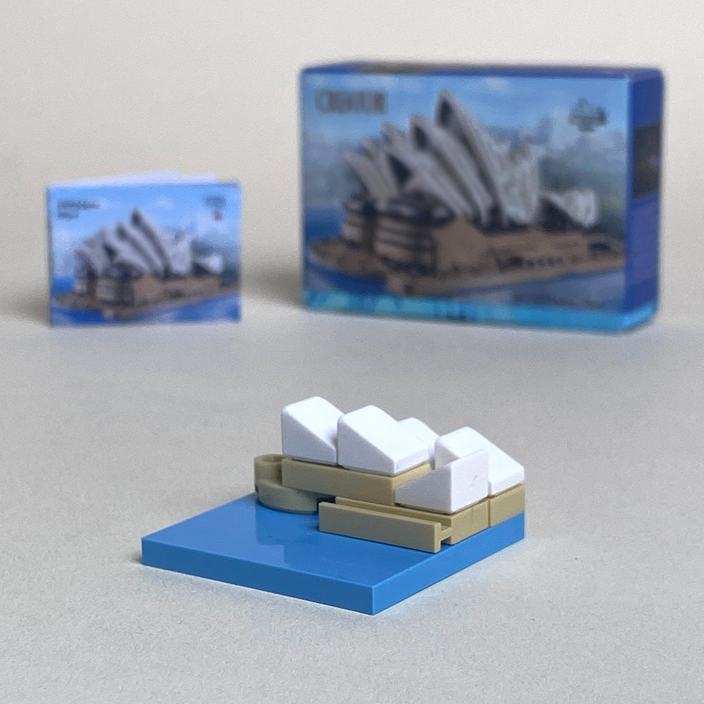 Mini Sydney Opera House MOC Brick Set Come with Box and Manual