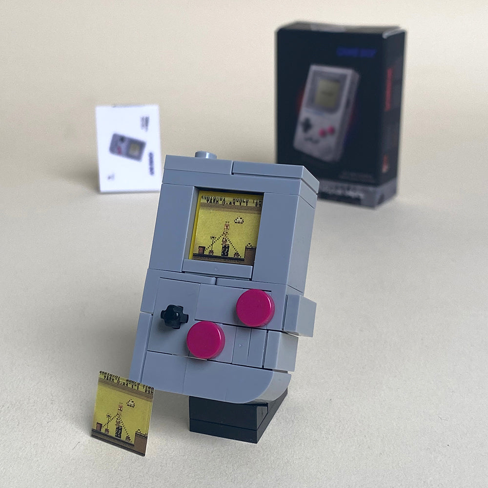 Mini Game Boy MOC Brick Set Come with Box and Manual