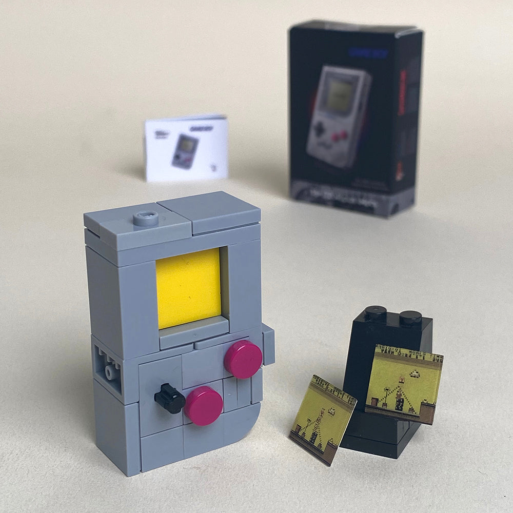 Mini Game Boy MOC Brick Set Come with Box and Manual