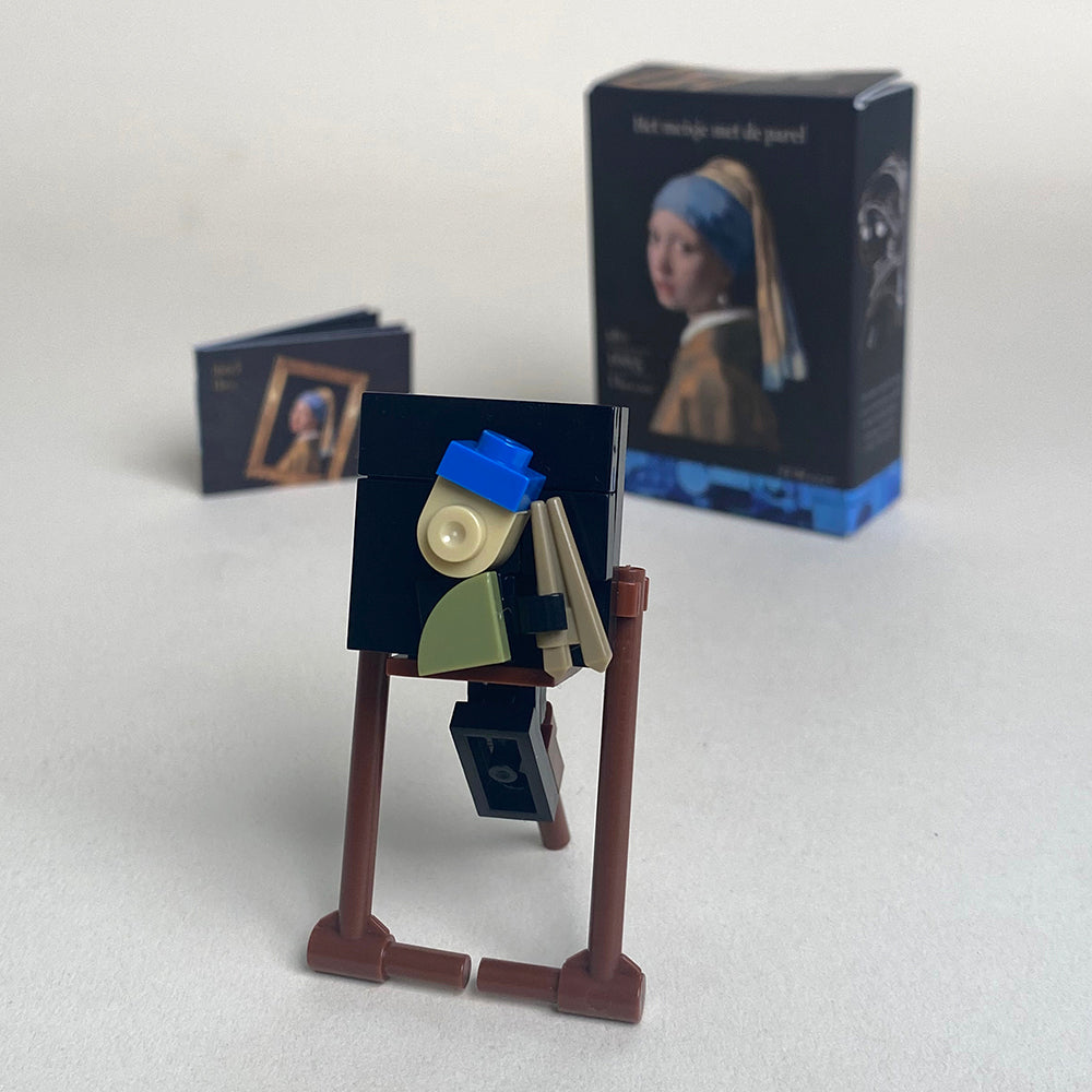 Mini Girl with a Pearl Earring MOC Brick Set Come with Box and Manual