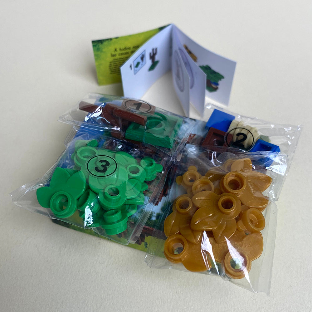 Mini casa del árbol MOC Set hecho a mano Viene con caja y manual 