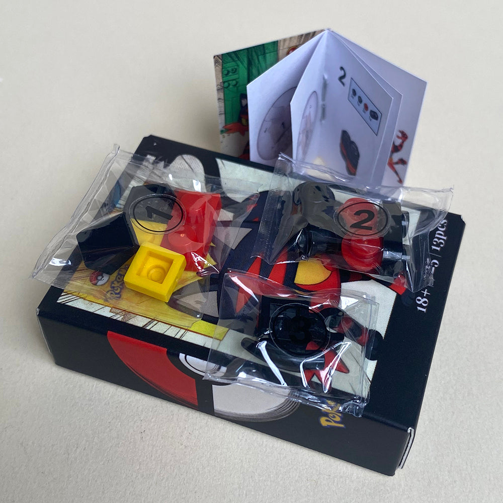 Набор миниатюрных фигурок покемона Литтена, изготовленных вручную, в комплекте с коробкой и инструкцией. 