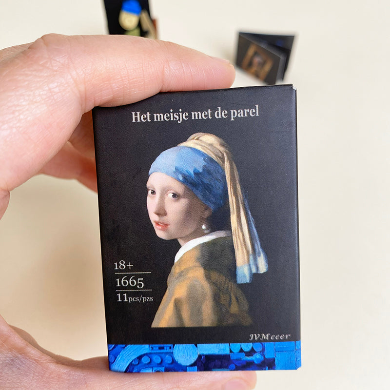 Mini Girl with a Pearl Earring MOC Brick Set Come with Box and Manual
