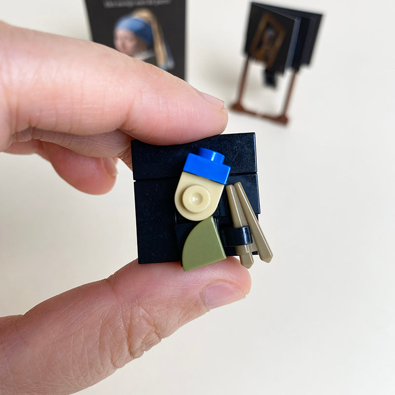 Mini Girl with a Pearl Earring MOC Brick Set Come with Box and Manual
