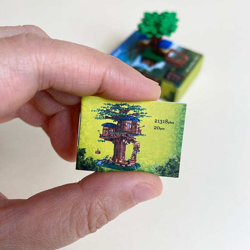 Набор для самостоятельной сборки мини-домика на дереве (MOC), ручной работы, в комплекте коробка и инструкция. 