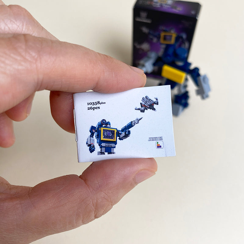 Mini Transformers Soundwave MOC Brick Set Come with Box and Manual