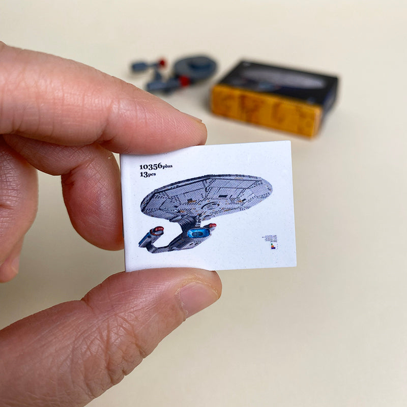 Mini U.S.S. Enterprise MOC Set 10356Plus Come with Box and Manual