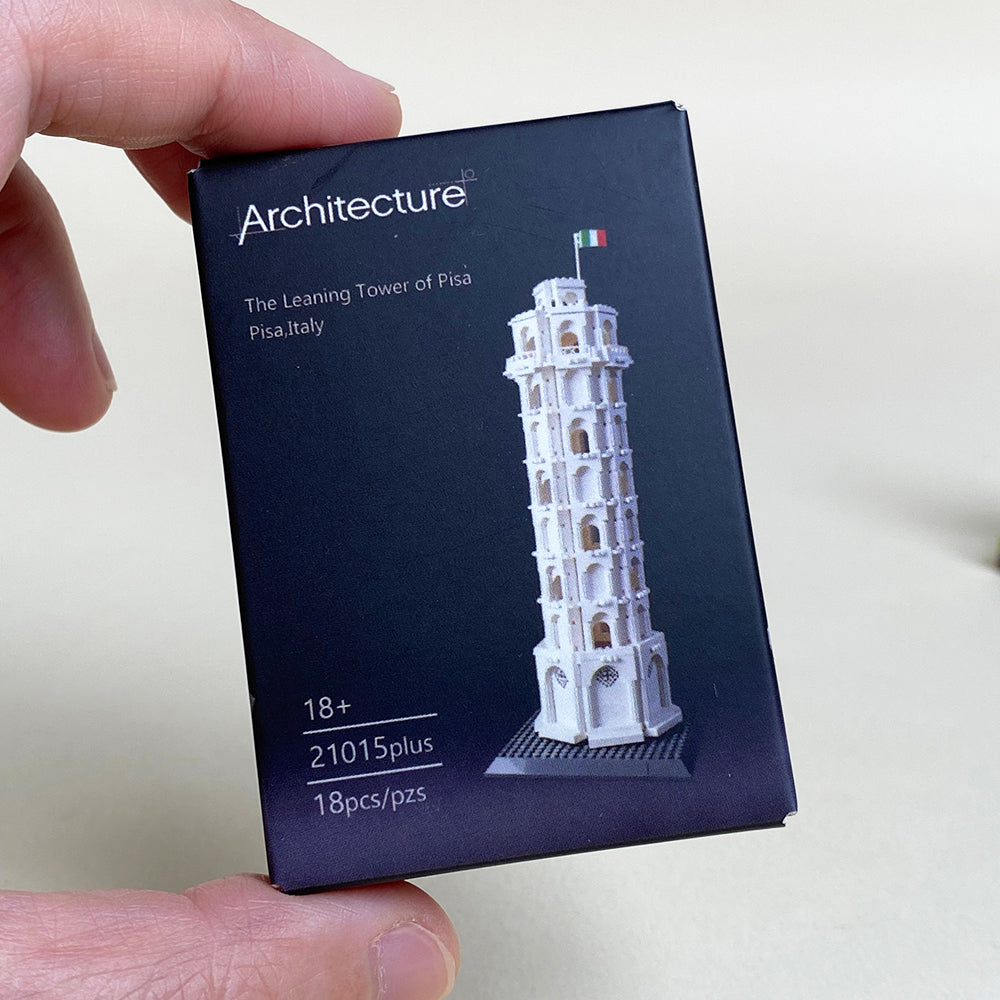 Mini Leaning Tower of Pisa MOC Set Come with Box and Manual