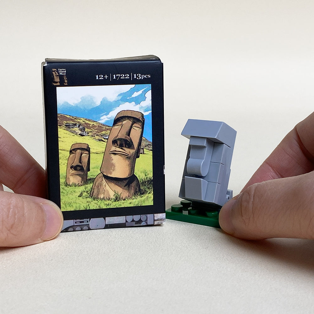 Moai Mini MOC Set (Easter Island Edition) Come with Box and Manual