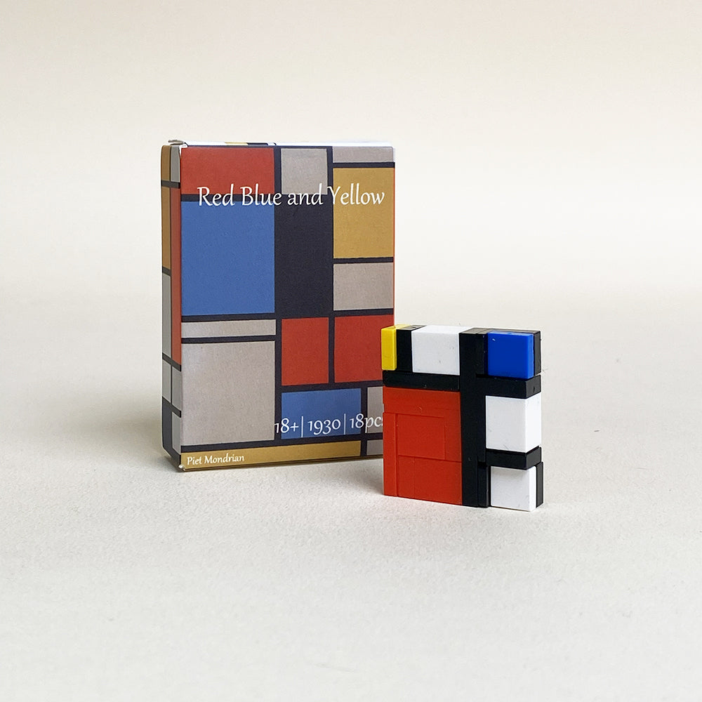 Piet Mondrian Mini MOC Set Come with Box and Manual