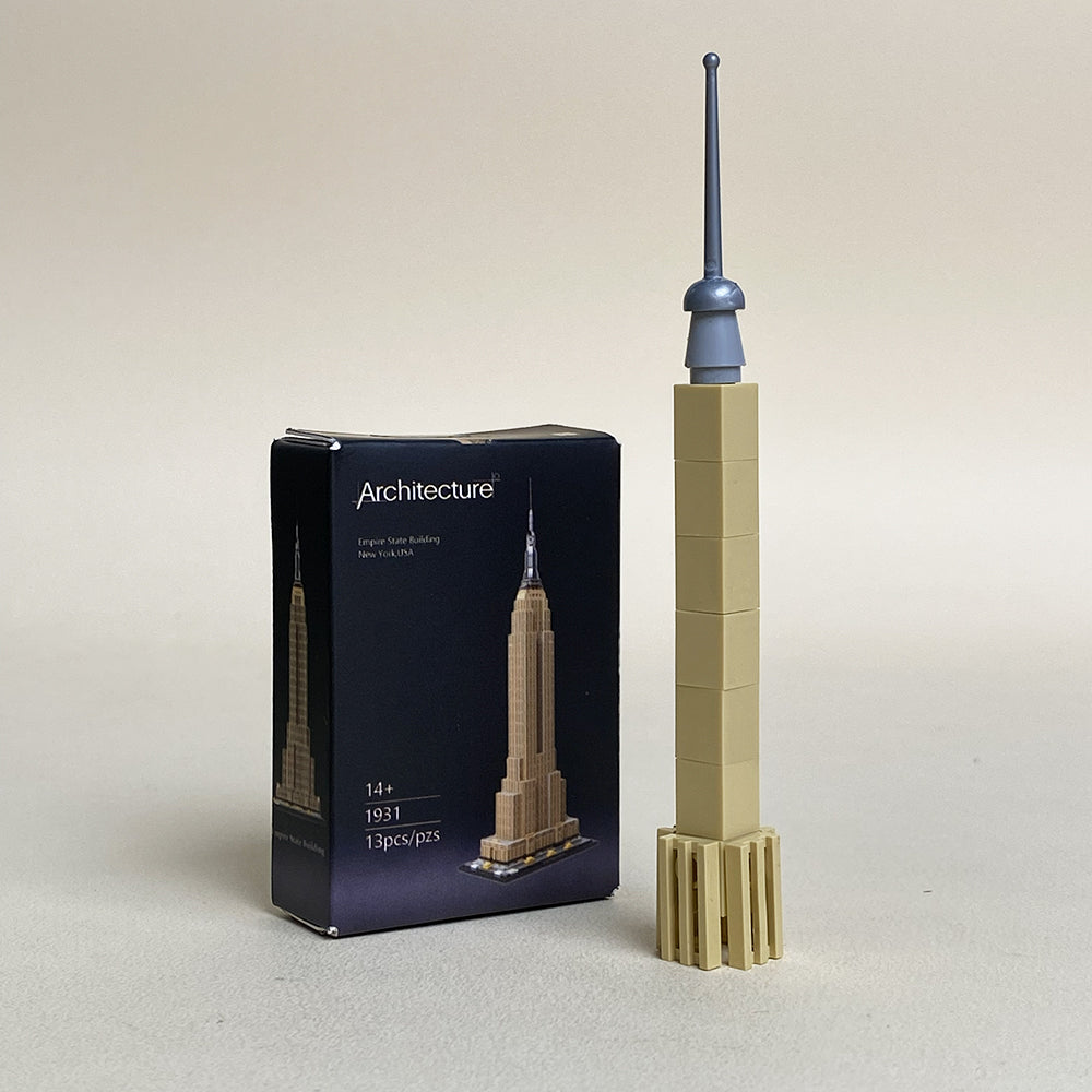 Empire State Building Mini MOC Set Come with Box and Manual