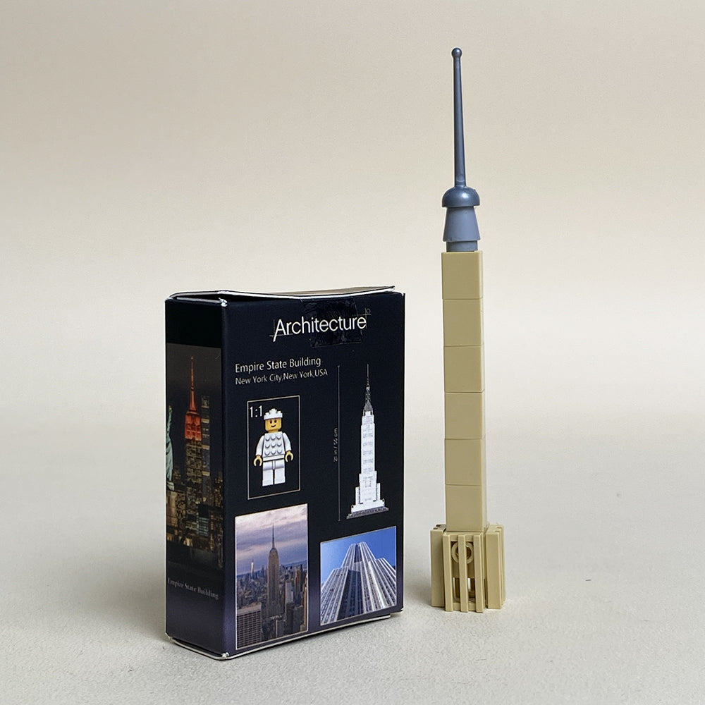 Empire State Building Mini MOC Set Come with Box and Manual