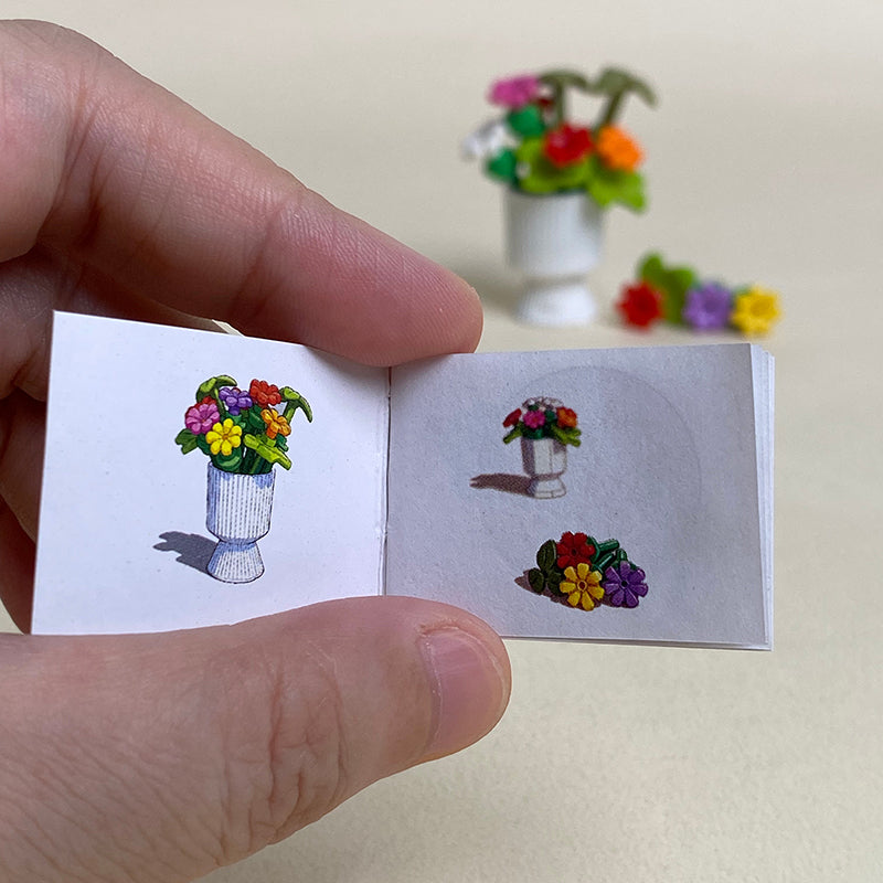 Tiny mini Flower Bouquet building kit Botanical Collection 30pcs come with vase come with Manual and Box