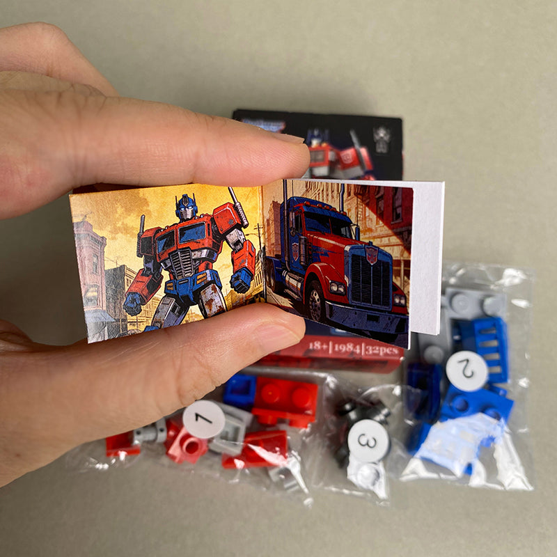 Optimus Prime Mini MOC Set Come with Box and Manual