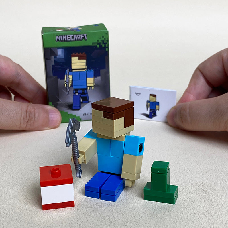 Minecraft Steve Mini MOC Set Come with Box and Manual