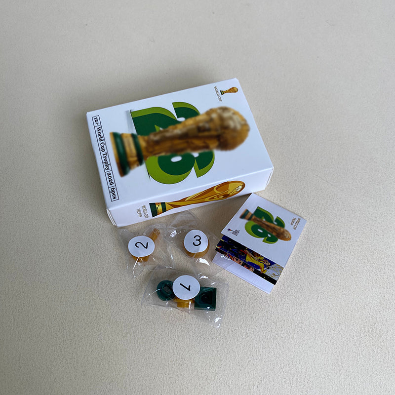 2026 FIFA World Cup Mini Trophy Building Blocks Set, with Instructions & Box
