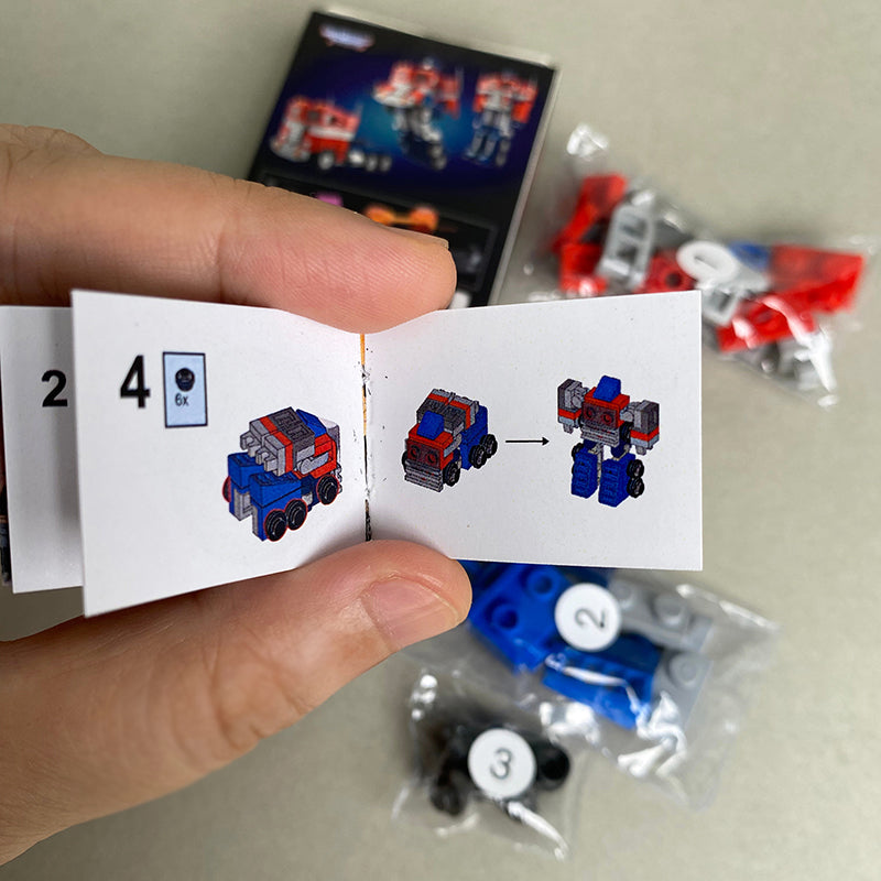Optimus Prime Mini MOC Set Come with Box and Manual