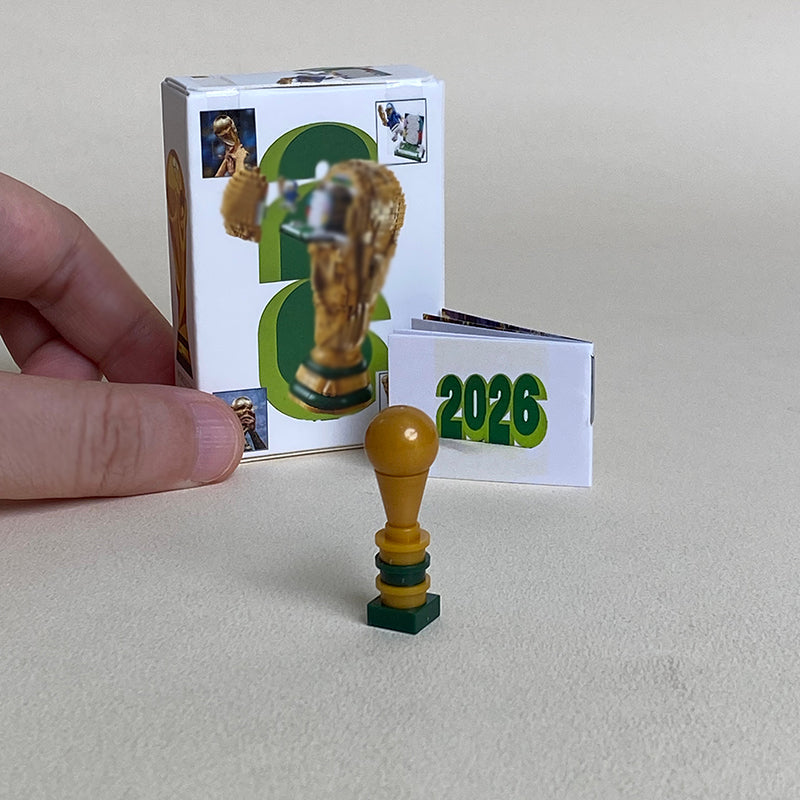 2026 FIFA World Cup Mini Trophy Building Blocks Set, with Instructions & Box
