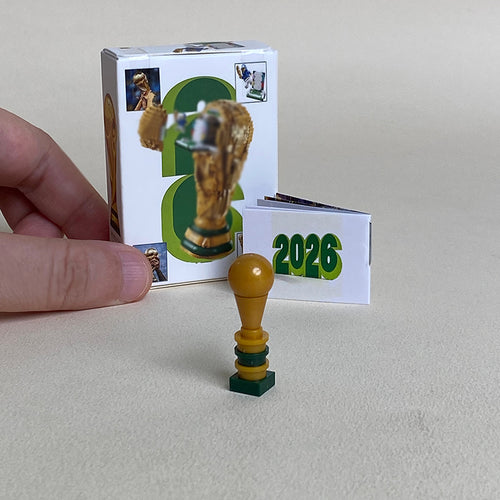 2026 FIFA World Cup Mini Trophy Building Blocks Set, with Instructions & Box