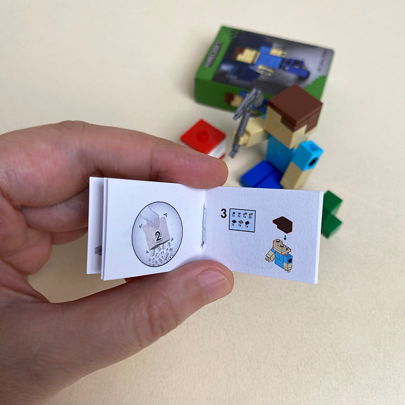 Minecraft Steve Mini MOC Set Come with Box and Manual