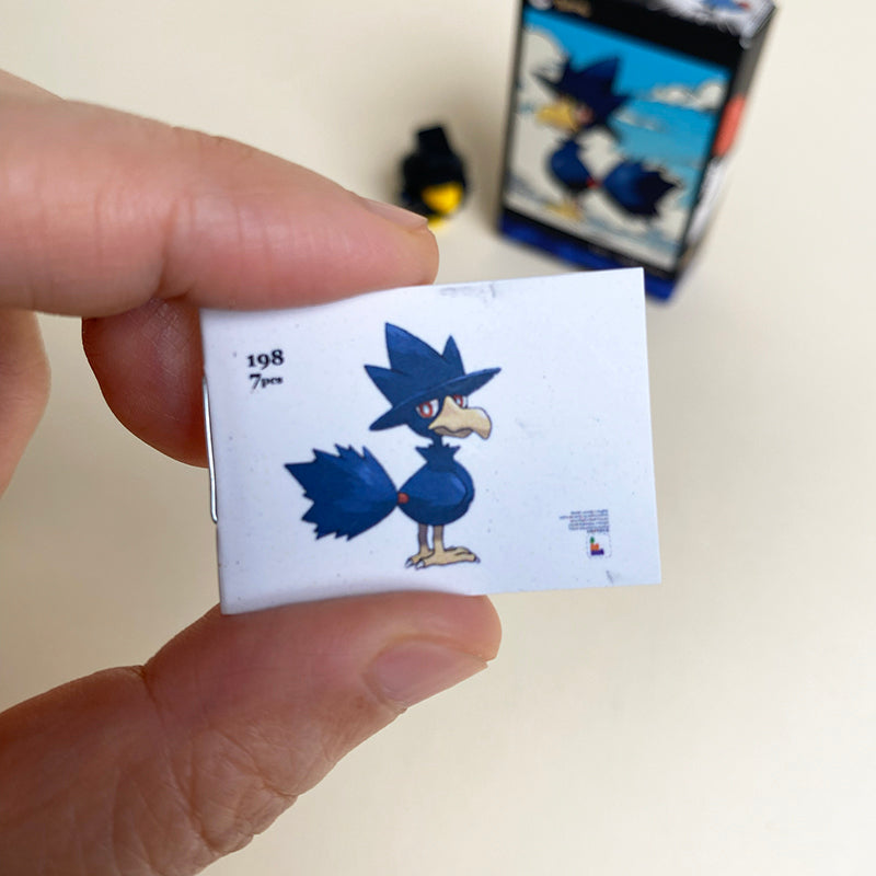 Mini Pokémon Murkrow MOC Set Come with Box and Manual